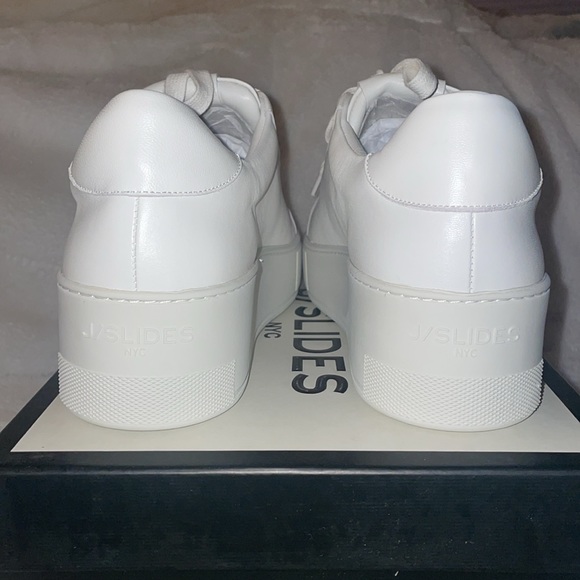 NWT J/SLIDES MAYA White Leather Sneaker - Picture 9 of 15